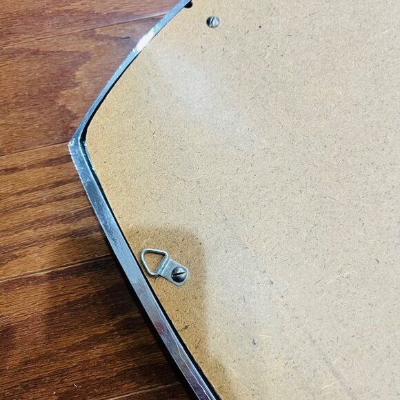 SPACE AGE CHROME MIRROR VINTAGE MID CENTURY HOLLYWOOD REGENCY OP ART EAMES ERA - Picture 5 of 7